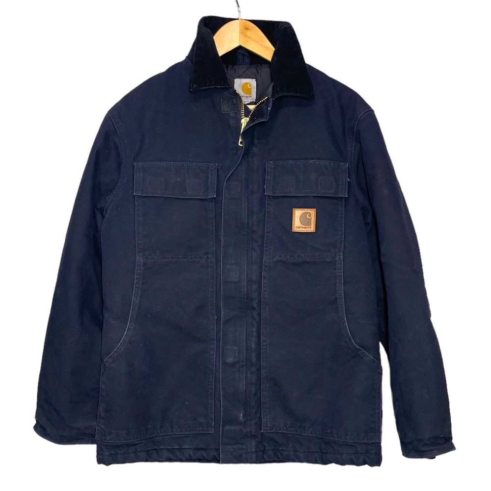 Carhartt Arctic Quilt Lined Sandstone Traditional Coat Jacket Mens S Small Blue